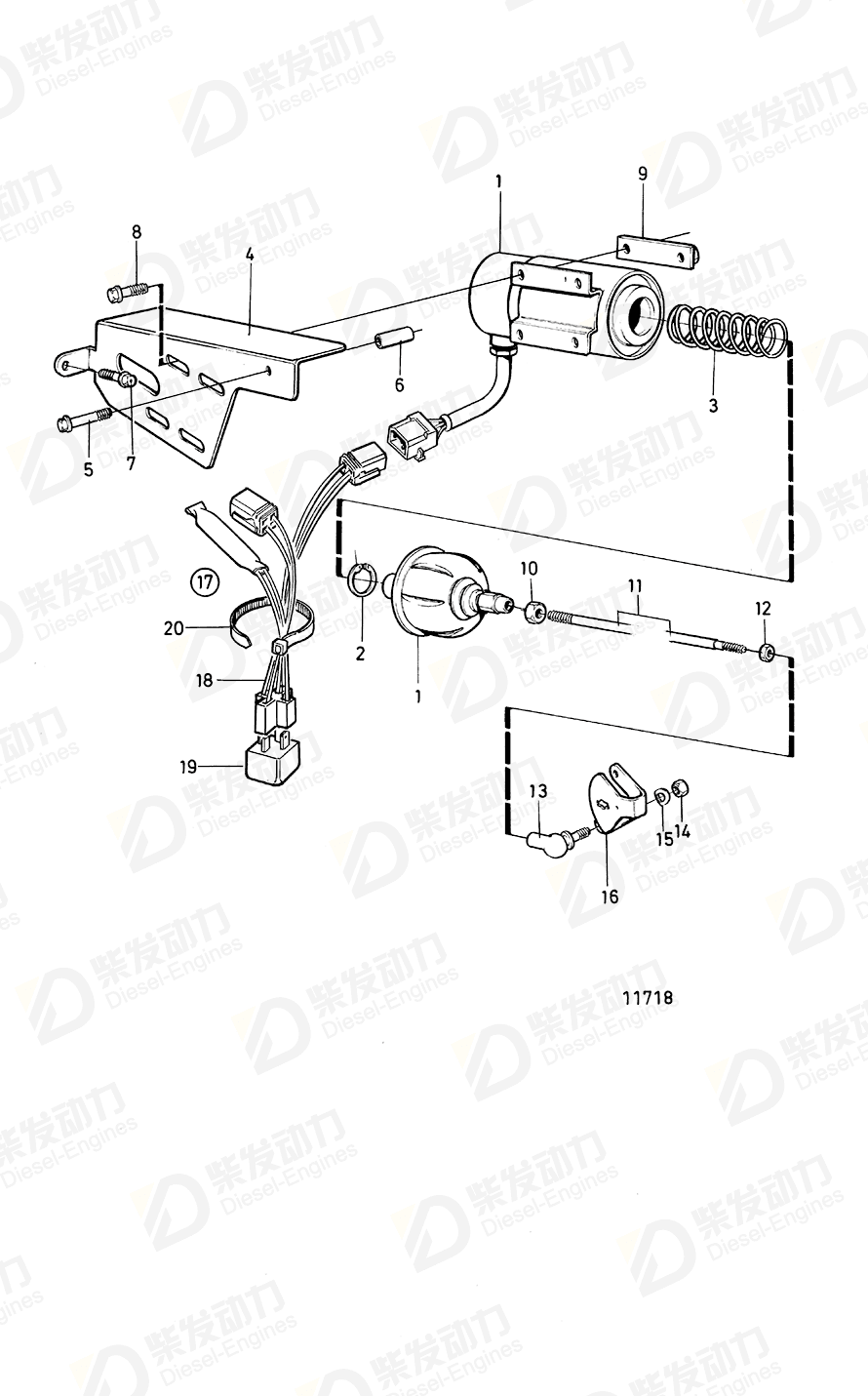 volvo penta Actuator solenoid 888468 Drawing volvo penta Actuator solenoid 888468 Drawing